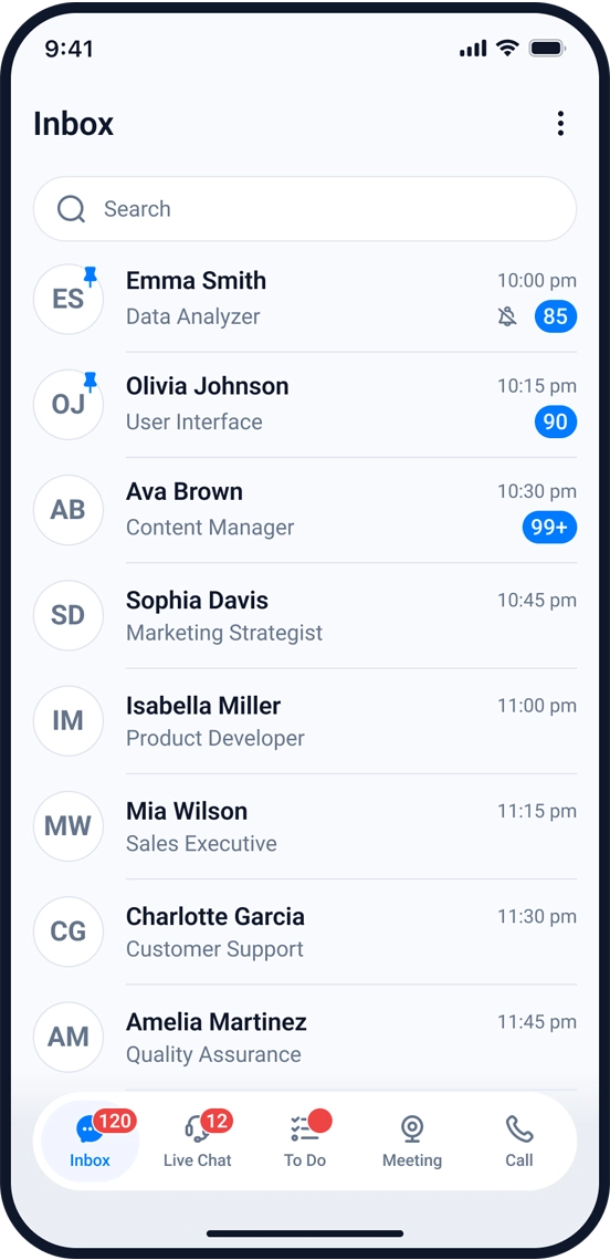 recent screen